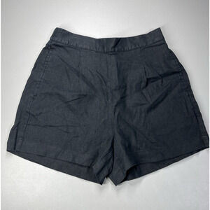 Madewell High Waist Black Tailored Shorts